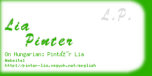 lia pinter business card